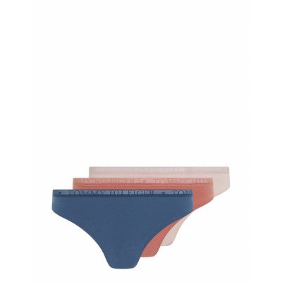 Tommy Hilfiger Lace 3P Thong Blå