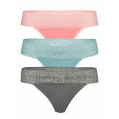 3p Thong Stringtrosa Underkläder Multi/mönstrad Tommy Hilfiger