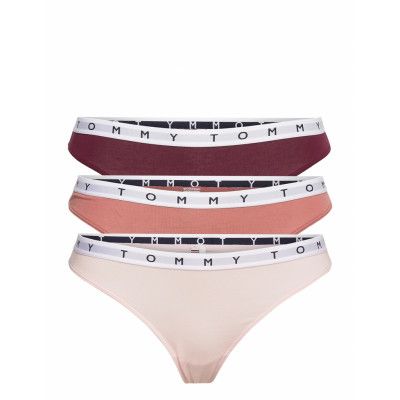 3P Thong Stringtrosa Underkläder Rosa Tommy Hilfiger