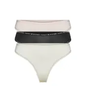 3P Thong *Villkorat Erbjudande Stringtrosa Underkläder Rosa Tommy Hilfiger