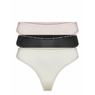 3P Thong *Villkorat Erbjudande Stringtrosa Underkläder Rosa Tommy Hilfiger