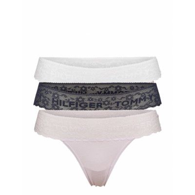 3p Thong Stringtrosa Underkläder Vit Tommy Hilfiger