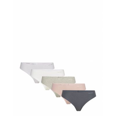5 Pack Thong Stringtrosa Underkläder Svart Calvin Klein