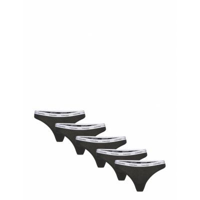 5 Pack Thong Stringtrosa Underkläder Svart Calvin Klein