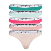 5P Thong Stringtrosa Underkläder Multi/mönstrad Tommy Hilfiger