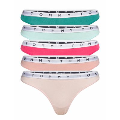 5P Thong Stringtrosa Underkläder Multi/mönstrad Tommy Hilfiger