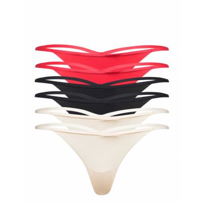 6-Pack Invisible String T Stringtrosa Underkläder Multi/patterned Hunkemöller