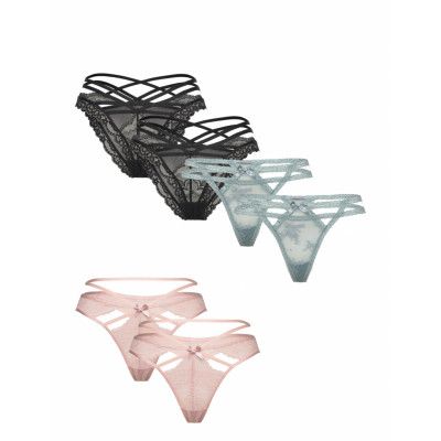 6-Pack Jojo Bras R *Villkorat Erbjudande Stringtrosa Underkläder Rosa Hunkemöller