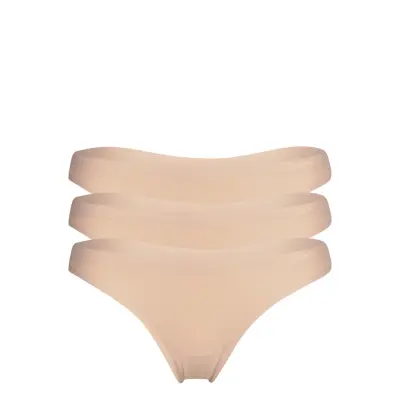 aim´n Nude Invisible Thong 3-Pack - Beige - S