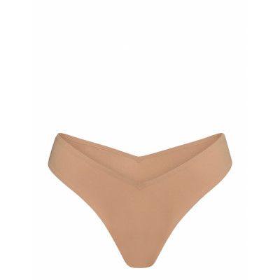 Anf Womens Intimates & Sleep Stringtrosa Underkläder Beige Abercrombie & Fitch