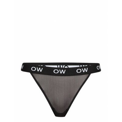 Aria Logo Thong Stringtrosa Underkläder Svart OW Intimates