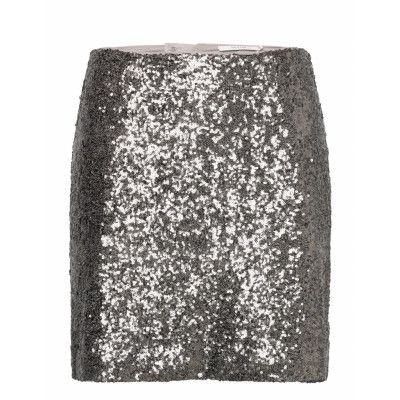 Babethgz Mw Mini Skirt Kort Kjol Silver Gestuz