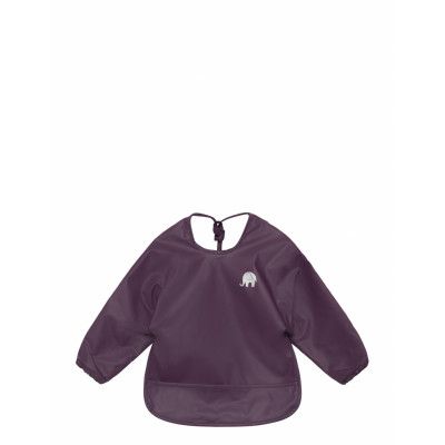 Basic Pu-Apron Ls Home Meal Time Bibs Long Sleeve Bib Purple CeLaVi