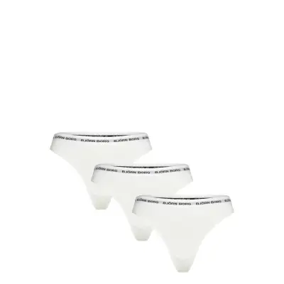 Björn Borg Logo Thong 3P - White - XL