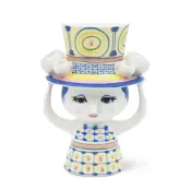 Bjørn Wiinblad Lady With Hat Vase H20.5 Cm Blå - Blue - 20.5 cm