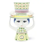 Bjørn Wiinblad Lady With Hat Vase H24.5 Cm Grøn - Green - 24.5 cm