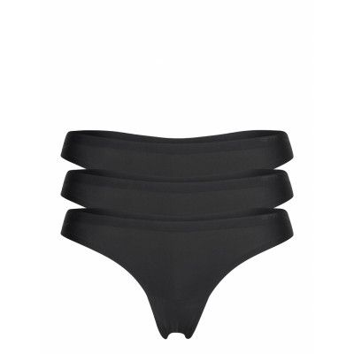 Black Invisible Thong 3-Pack Stringtrosa Underkläder Svart AIM'N