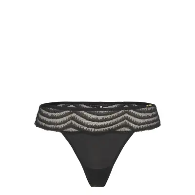 BOSS Thong Wave Lace Svart