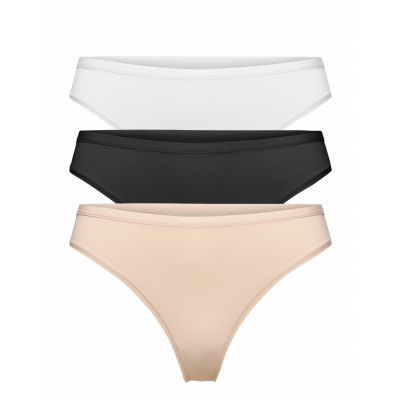 Brief 3 Pack Polly Thong Regul Stringtrosa Underkläder Multi/mönstrad Lindex