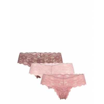 Brief 3 Pack Thong Low Iris *Villkorat Erbjudande Stringtrosa Underkläder Rosa Lindex