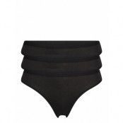 Brief 3 Pack Thong Reg Carin Stringtrosa Underkläder Black Lindex