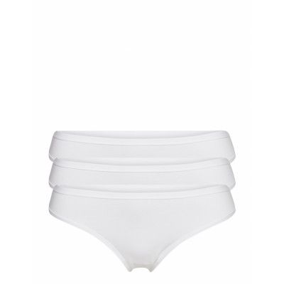 Brief 3 Pack Thong Reg Carin Stringtrosa Underkläder Vit Lindex