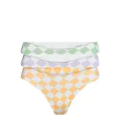 Brief 3 Pk Nova Checks Stringtrosa Underkläder Multi/mönstrad Lindex