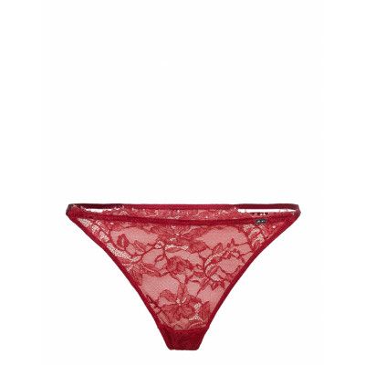 Brief Amie Thong Stringtrosa Underkläder Burgundy Lindex