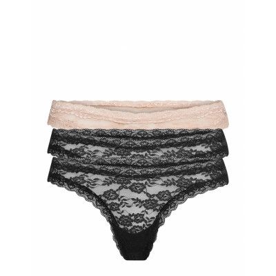Brief Dana Thong 3-Pack Stringtrosa Underkläder Multi/mönstrad Lindex