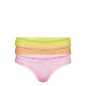 Brief Dana Thong 3 Pack Stringtrosa Underkläder Pink Lindex