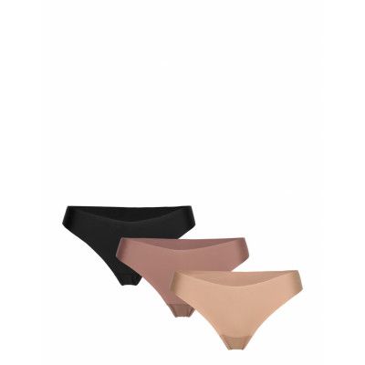 Brief Inv Thong Reg High Cu Stringtrosa Underkläder Beige Lindex