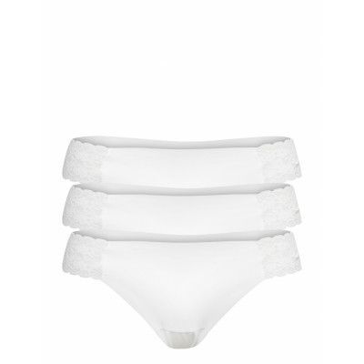 Brief Lace Invisible Thong Low Stringtrosa Underkläder Vit Lindex