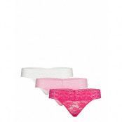 Brief Lacey Thong Low 3 Pack Stringtrosa Underkläder Pink Lindex