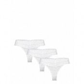 Brief Lacey Thong Low 3 Pack Stringtrosa Underkläder Vit Lindex