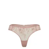 Brief Liv Thong Low Embroider *Villkorat Erbjudande Stringtrosa Underkläder Rosa Lindex