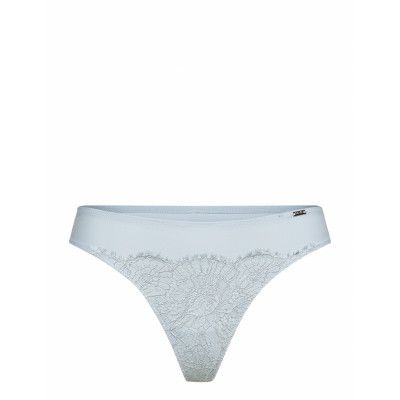 Brief Nora Thong Low Stringtrosa Underkläder Blå Lindex