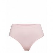 Brief Rib Thong High Seamless Stringtrosa Underkläder Pink Lindex