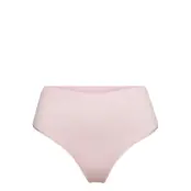 Brief Rib Thong High Seamless Stringtrosa Underkläder Rosa Lindex