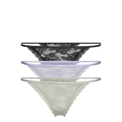 Brief So U 3 Pack Jennianne Th Stringtrosa Underkläder Lila Lindex