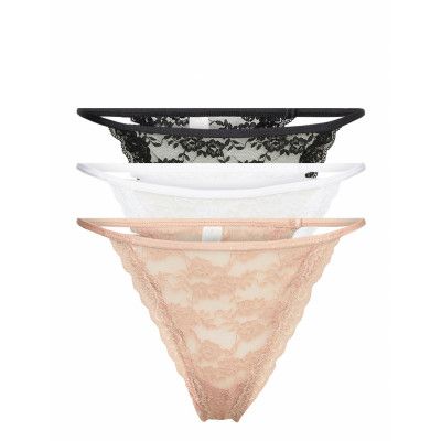 Brief So U 3 Pack Jennianne Th Stringtrosa Underkläder Pink Lindex