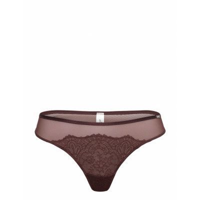 Brief Thong Chloe Reg Stringtrosa Underkläder Brown Lindex