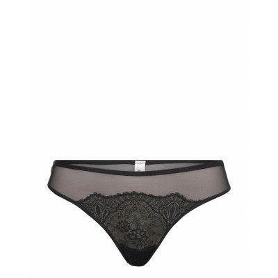 Brief Thong Chloe Reg *Villkorat Erbjudande Stringtrosa Underkläder Svart Lindex