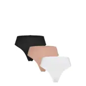 Lindex Brief Thong High Cotton 3 Pack Vit