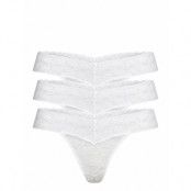 Brief Thong Low Lacey 3 Pack Stringtrosa Underkläder White Lindex