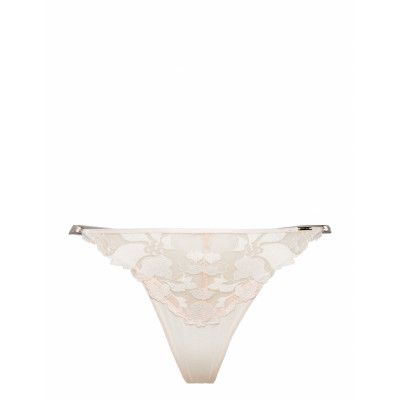Brief Thong Low Line Embro Stringtrosa Underkläder Creme Lindex