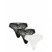 Lindex Brief Thong Reg Iris Lace Back Svart