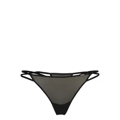 Brief Tina Mesh Mini Thong Stringtrosa Underkläder Svart Lindex