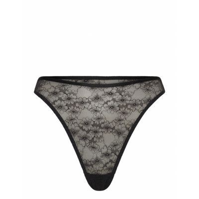 Bright Spotlight High Leg String *Villkorat Erbjudande Stringtrosa Underkläder Svart Triumph