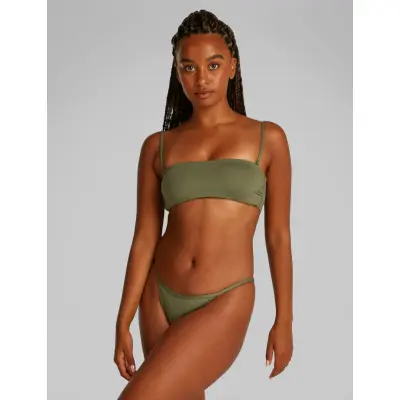Calvin Klein Cheeky String Bikini - Khaki green - XS