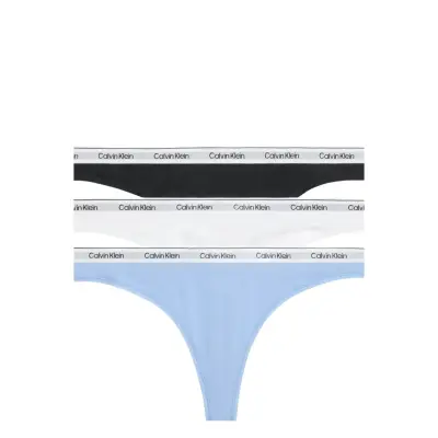 Calvin Klein Thong 3Pk Blå